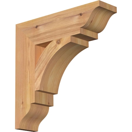 Ekena Millwork Thorton Traditional Smooth Bracket, Western Red Cedar, 3 1/2"W x 14"D x 14"H BKT04X14X14THR01SWR
